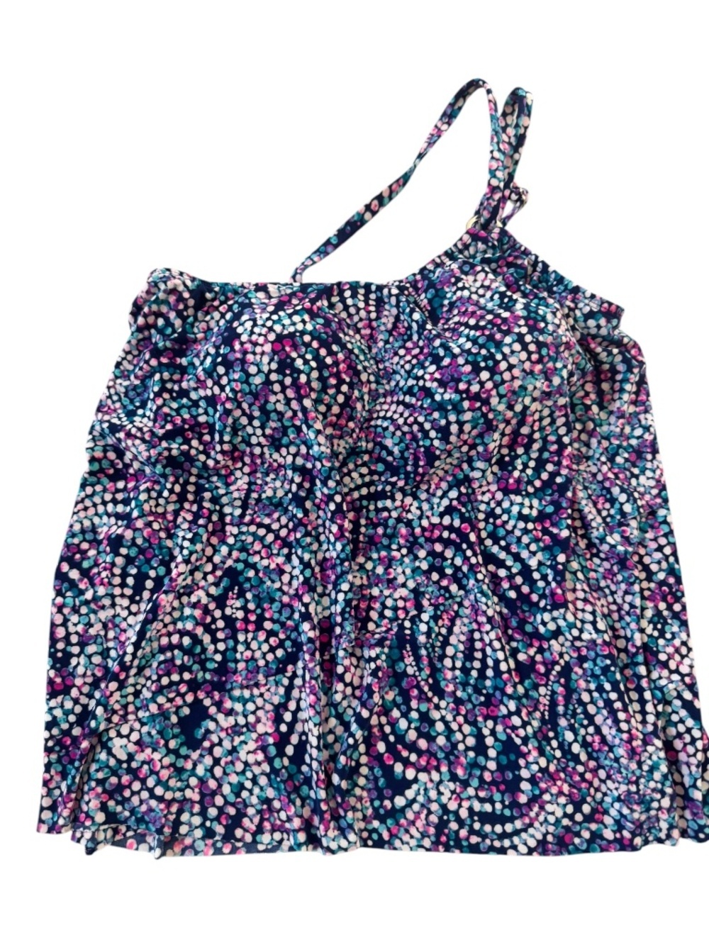 Bal Harbour One Shoulder Tankini Top Size Medium